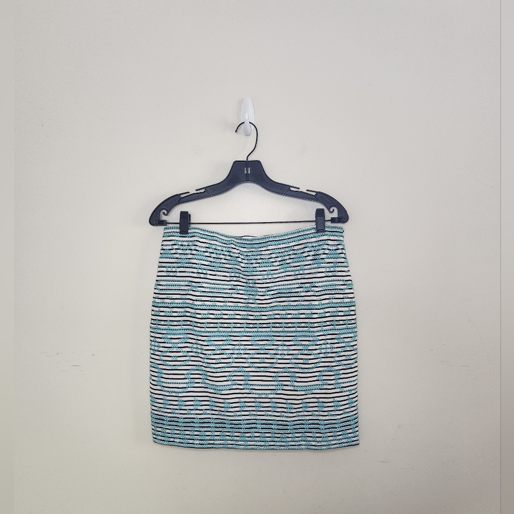 THML Blue and White Mini Skirt